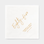 Proost 80 - 5 | Moderne 85ste verjaardag Folie Servetten (Voorkant)