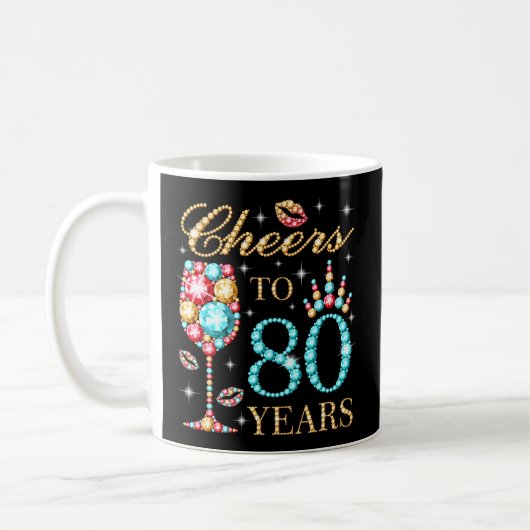 Proost 80 jaar 80 80 koffiemok (Links)