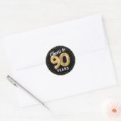 Proost 90 jaar volwassen verjaardag ronde sticker (Envelop)