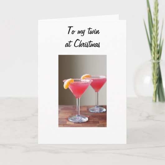 PROOST AAN MIJN TWEELING MET KERSTMIS FEESTDAGEN KAART (Voorkant)