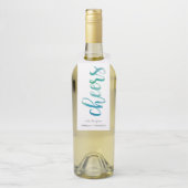 Proost Aqua Waterverf Handschrift Script Flessenhanger (Op fles)