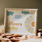 Proost Baby Sun Baby shower Sign Poster
