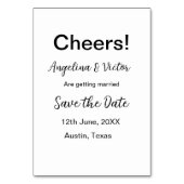 Proost bewaar de datum eenvoudig minimaal modern e kaart (Achterkant)