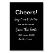 Proost bewaar de datum eenvoudig minimaal modern e kaart (Voorkant)