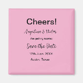 Proost bewaar de datum eenvoudig minimaal modern e magneet (Voorkant)