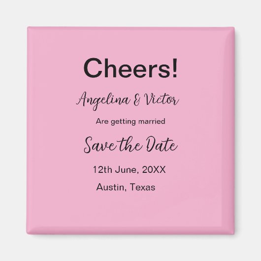 Proost bewaar de datum eenvoudig minimaal modern e magneet (Voorkant)