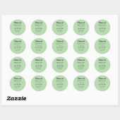 Proost bewaar de datum eenvoudig minimaal modern e ronde sticker (Vel)