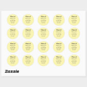 Proost bewaar de datum eenvoudig minimaal modern e ronde sticker (Vel)