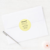 Proost bewaar de datum eenvoudig minimaal modern e ronde sticker (Envelop)