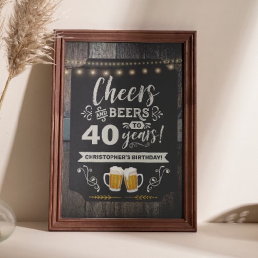 Proost & Bier 40e Welkomstbord 20x30 Poster