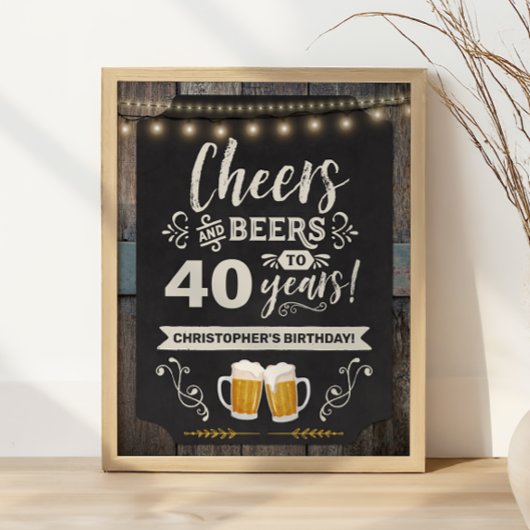 Proost & Bier 40e Welkomstbord Poster