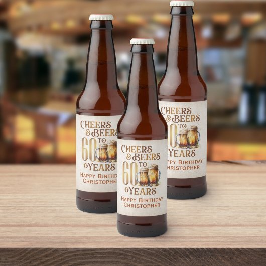 Proost & bier 60e verjaardag bier etiket