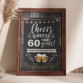 Proost & Bier 60e Welkomstbord 20x30 Poster