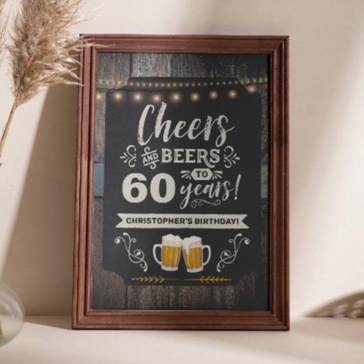 Proost & Bier 60e Welkomstbord 20x30 Poster