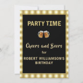 Proost & Bier Feest Tijd 30e Verjaardag (elke leef Kaart (Achterkant)