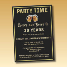 Proost & Bier Feest Tijd 30e Verjaardag (elke leef