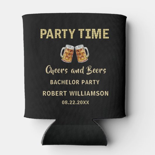 Proost & Bier Feest Verlichting Jonggezellenfeest Blikjeskoeler (Achterkant)