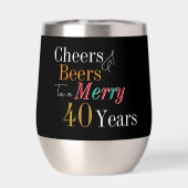 Proost Bier Feestelijke 40e Kerst Verjaardagsfeest (Achterkant)