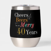 Proost Bier Feestelijke 40e Kerst Verjaardagsfeest (Voorkant)