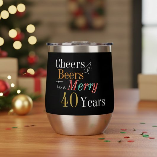 Proost Bier Feestelijke 40e Kerst Verjaardagsfeest