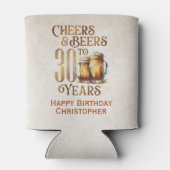 Proost & bier op 30-jarige leeftijd blikjeskoeler (Achterkant)