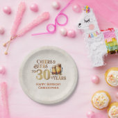 Proost & bier op 30-jarige leeftijd papieren bordje (Feest)