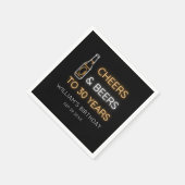 Proost & bier tot 30 jaar Neon teken verjaardag Servet (Hoek)