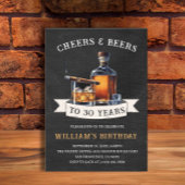 Proost & bieren rustiek 30e land verjaardagsfeestj kaart