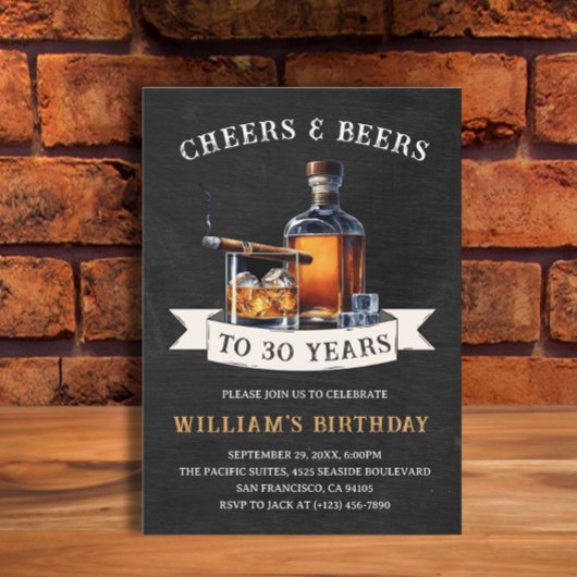 Proost & bieren rustiek 30e land verjaardagsfeestj kaart