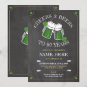 Proost Bieren Verjaardagsfeest St Patricks Dag Kaart (Voorkant / Achterkant)