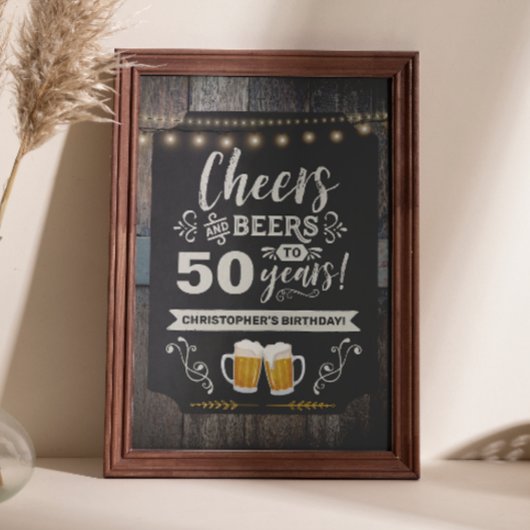 Proost & Biertjes 50e Welkomstbord 20x30 Poster