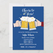 proost, biertjes, uitnodiging verjaardagsfeestje (Voorkant)