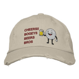 Proost! Bogeys Beers Bros Funny Golf Geborduurde Pet