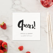 Proost Bold Edgy Modern Black Brush Script Wedding Servet (Insitu)