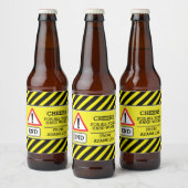 Proost bouwvakkers eindigen teken bier labels bier etiket (Flessen)