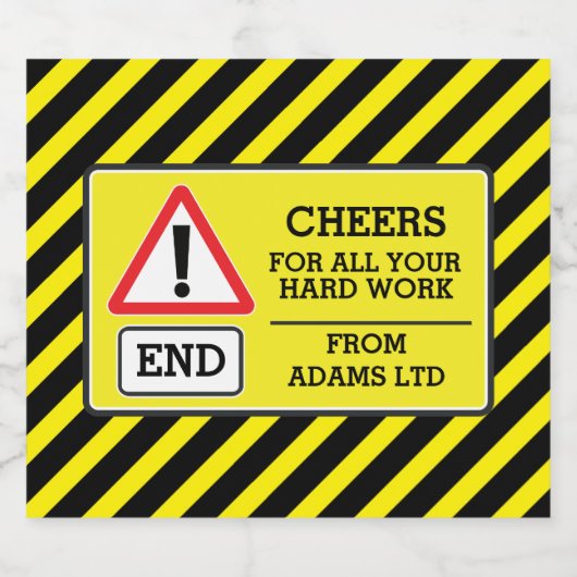 Proost bouwvakkers eindigen teken bier labels bier etiket (Enkel label)