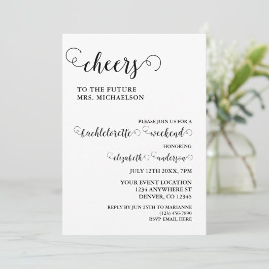 Proost bruid om vrijgezel te zijn kaart (Staand voorkant)