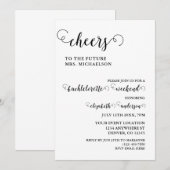 Proost bruid om vrijgezel te zijn kaart (Voorkant / Achterkant)