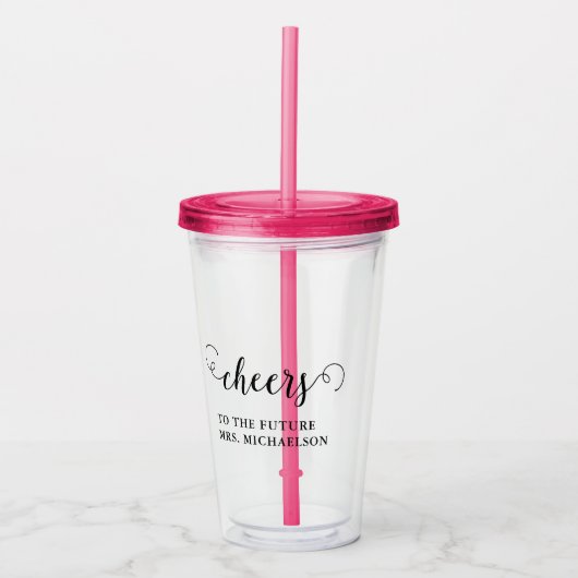 Proost bruid op bruiloft acryl drinkbeker (Voorkant)