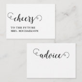 Proost bruid op bruiloft advieskaart (Voorkant / Achterkant)