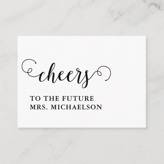 Proost bruid op bruiloft advieskaart (Voorkant)