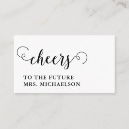 Proost bruid op bruiloft advieskaart