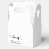 Proost bruid op bruiloft bedankdoosjes (Geopend)