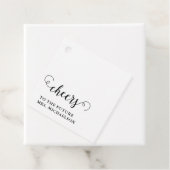 Proost bruid op bruiloft bedankjes labels (In situ)