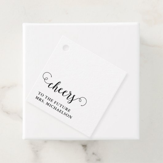 Proost bruid op bruiloft bedankjes labels (In situ)