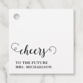 Proost bruid op bruiloft bedankjes labels (Voorkant)