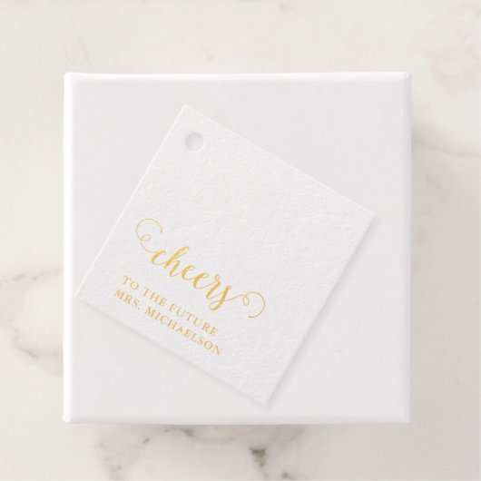 Proost bruid op bruiloft bedankjes labels (Met doos)