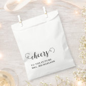 Proost bruid op bruiloft bedankzakje (Geknipt)