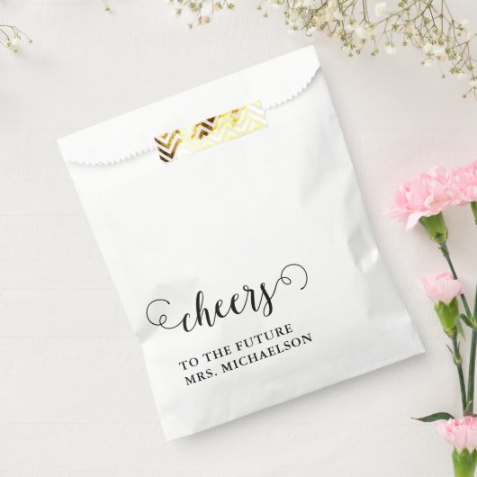 Proost bruid op bruiloft bedankzakje (Gezegeld)