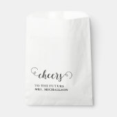 Proost bruid op bruiloft bedankzakje (Voorkant)